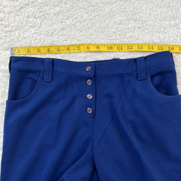 Vintage 70s 60s Sears Jr Bazaar button fly hi rise flare slacks pants, size Med - Picture 7 of 8